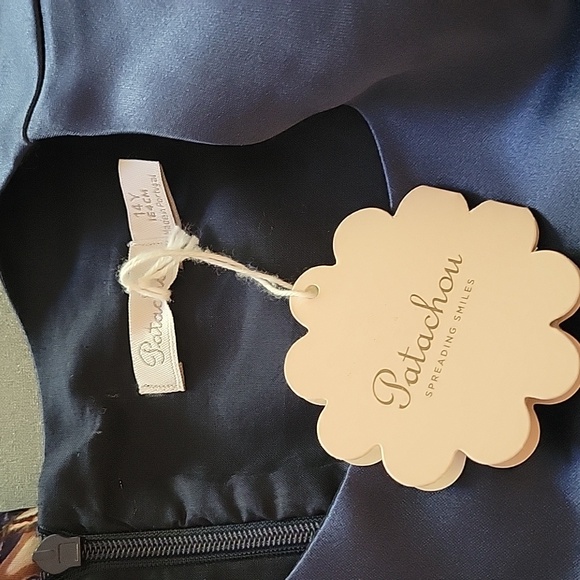 NWT Girls Patachou Navy Satin Dress age 14 years - Picture 5 of 8